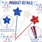 4th of July Decorations, 108 Pcs Glitter Puffy Star Picks Foam Star Stems Red White and Blue Artificial Stem Flowers for Patriotic Wreath Table Centerpieces Decoration